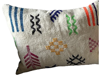 Marokkaans kussen - wit Amazigh - 60 x 40 cm
