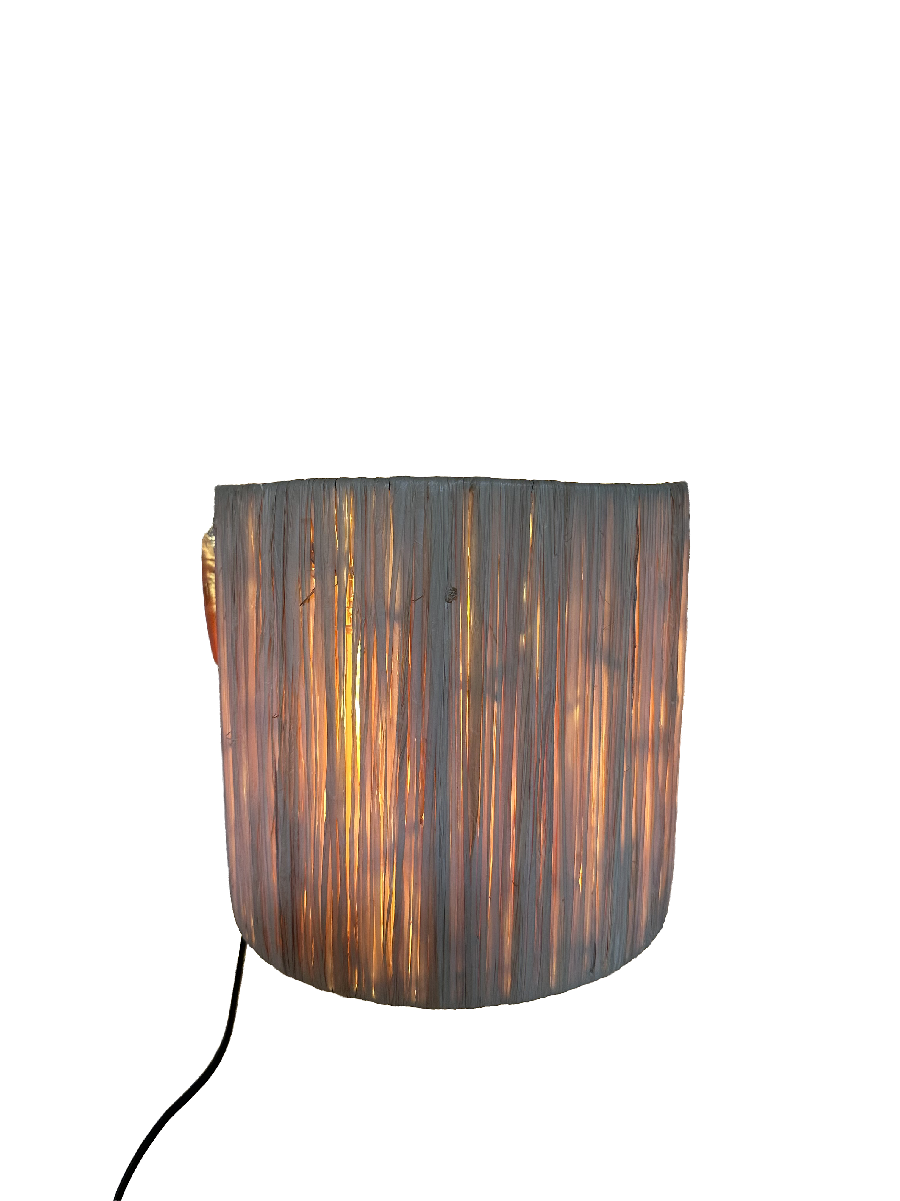 Raffia wandlamp - naturel - hoogte 21 cm