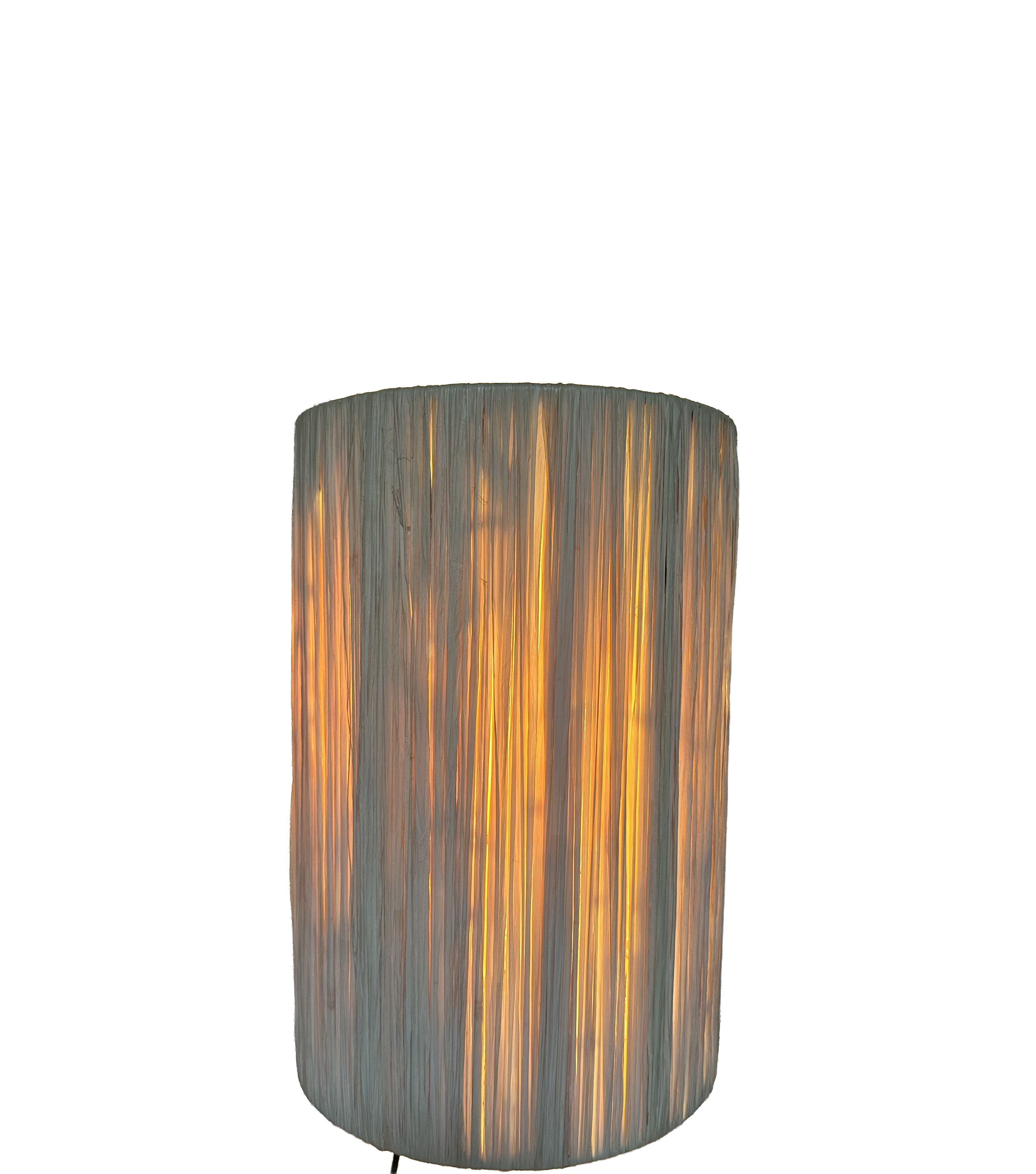 Raffia wandlamp - naturel - hoogte 32 cm