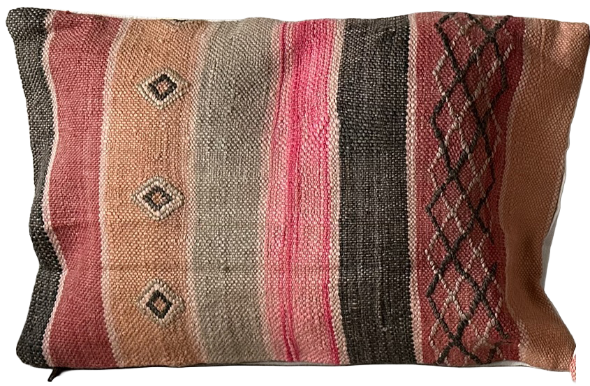 Marokkaans kussen - 60 x 40 cm - kleurrijke tribal patronen