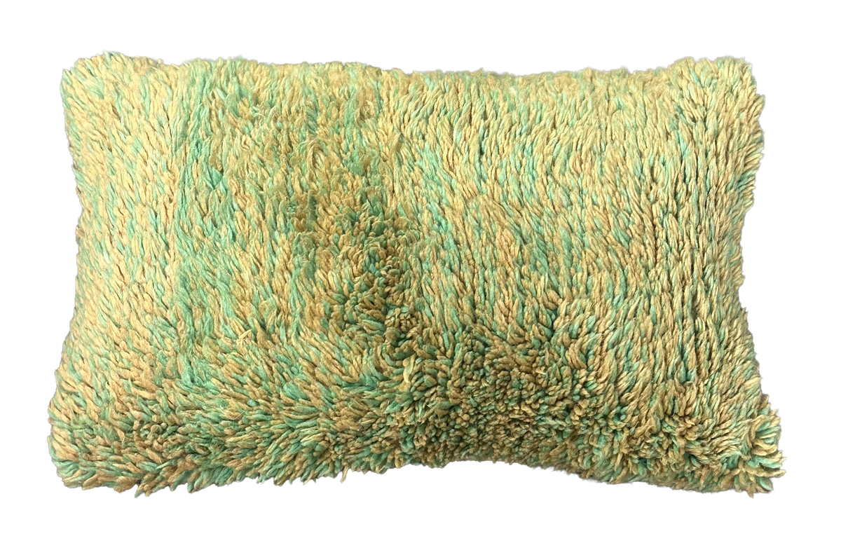 Marokkaans kussen - mint + geel mix - 60 x 40 cm