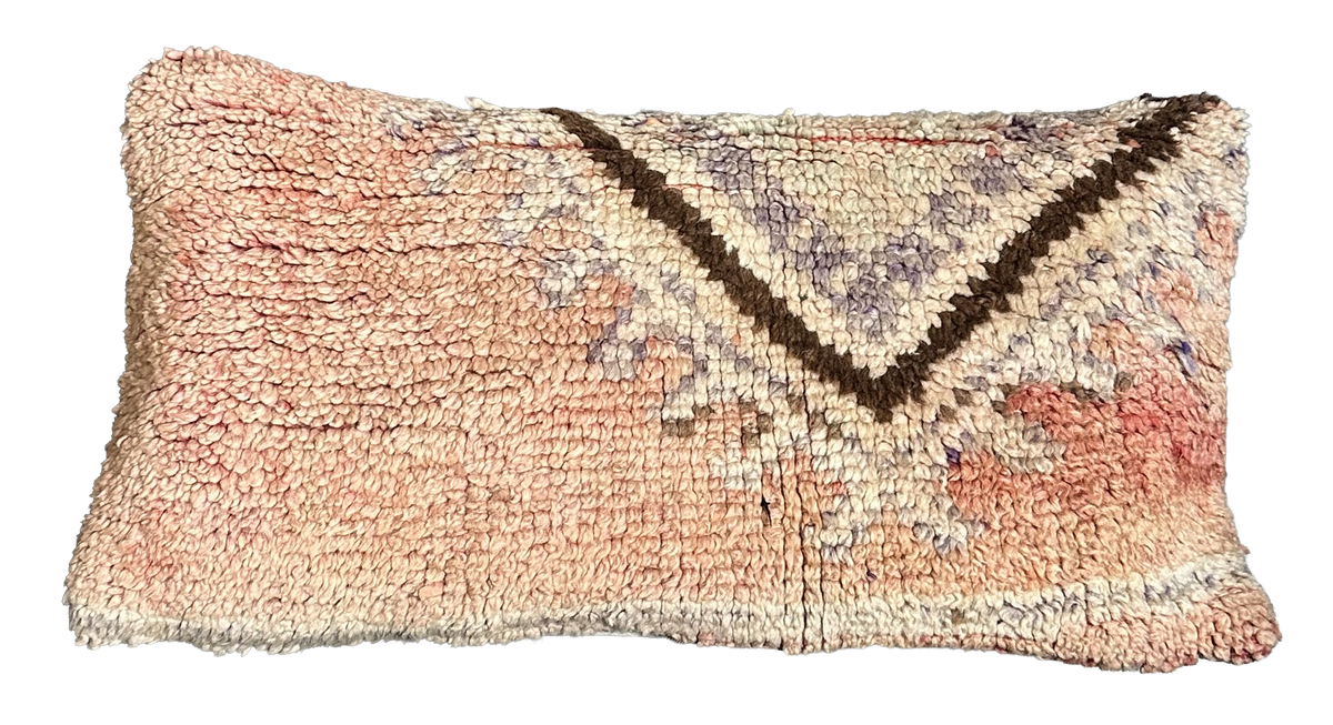 Marokkaans kussen - nude + mix - 65 x 30 cm
