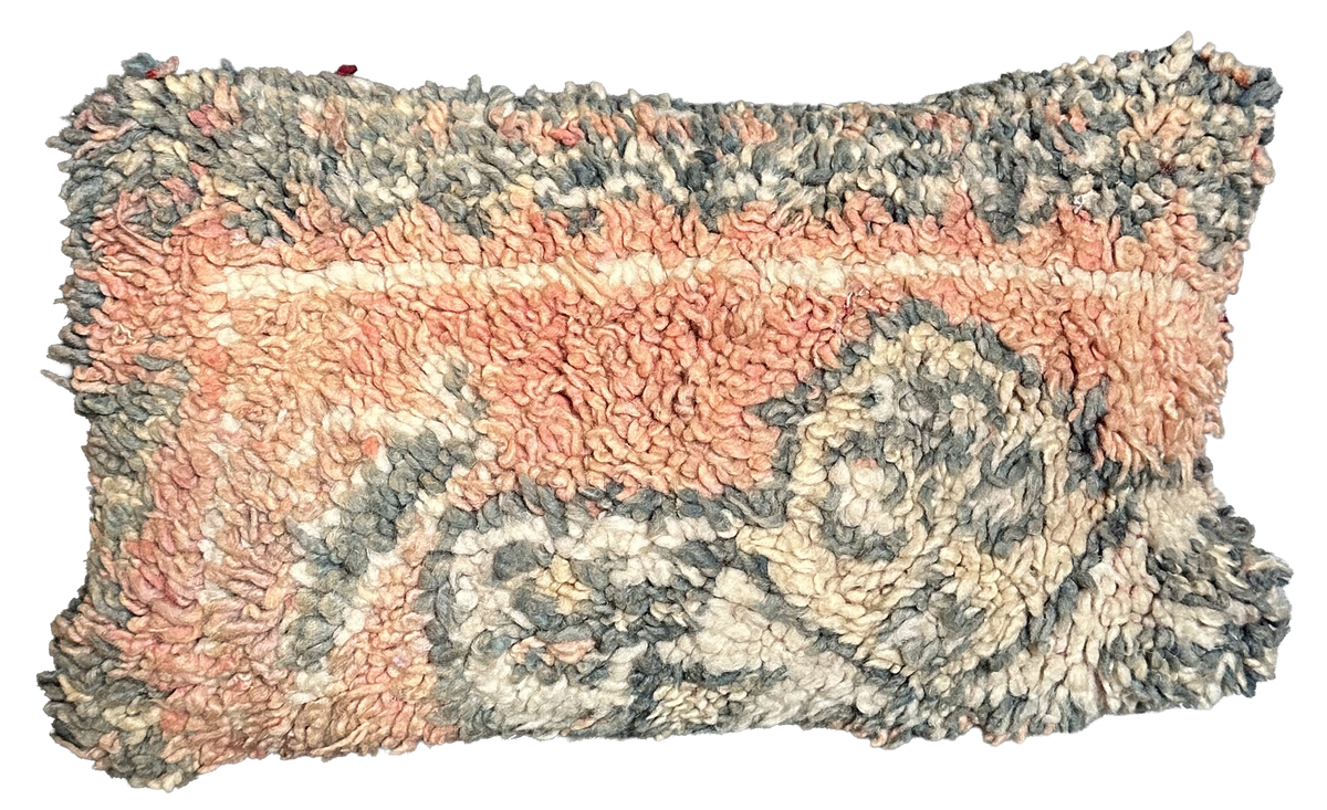 Marokkaans kussen - blush + grijs mix - 50 x 30 cm