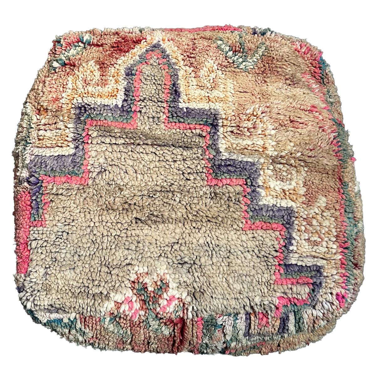 Marokkaanse Boujaad / kelim poef - multicolor