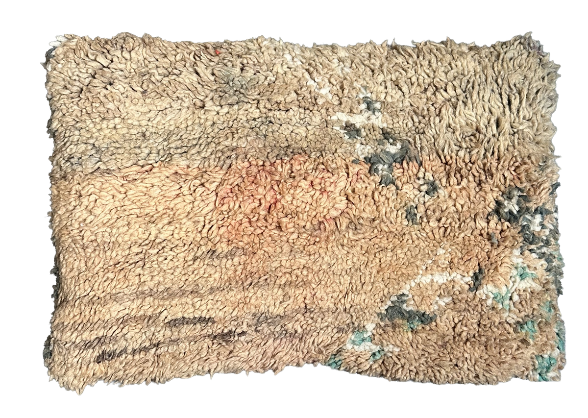 Marokkaans kussen - taupe + blush mix - 60 x 40 cm