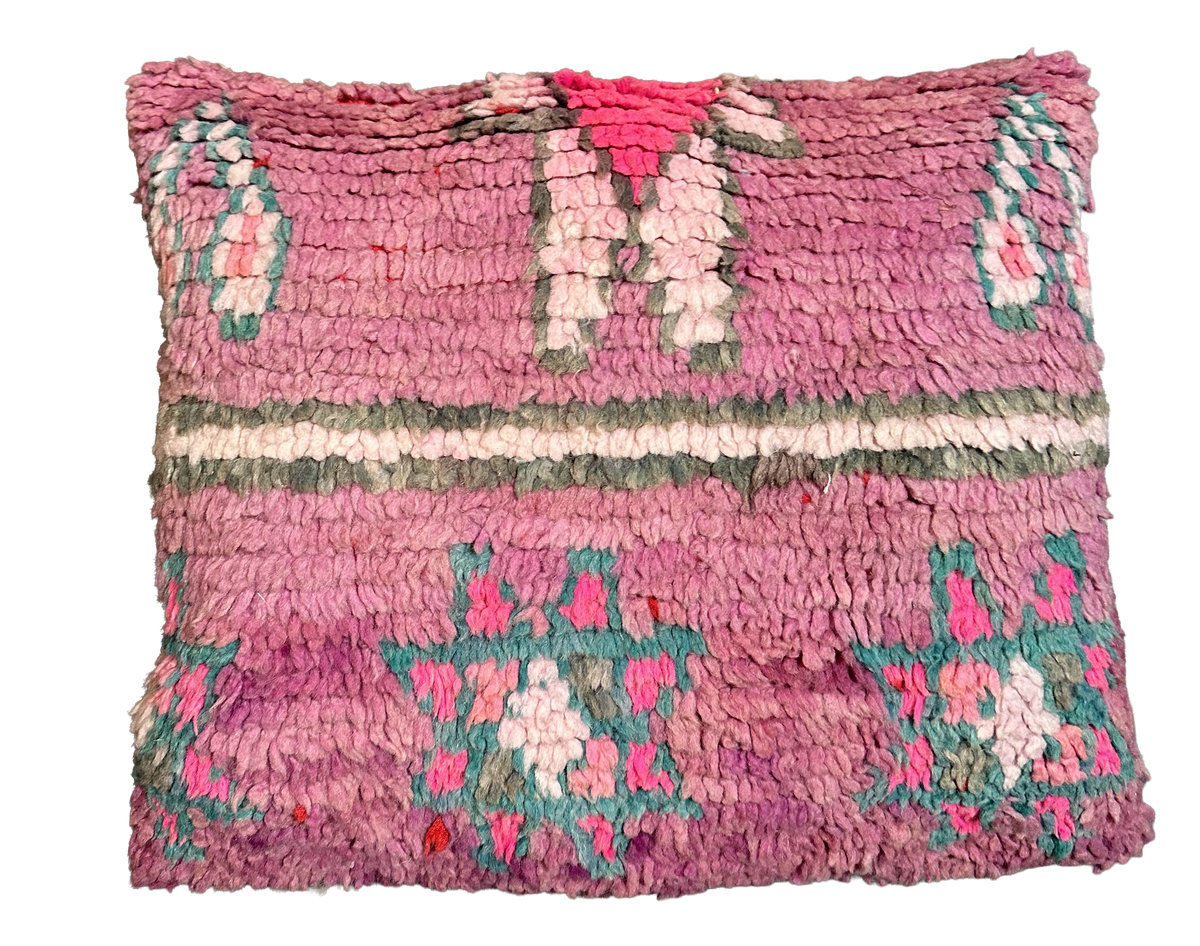 Marokkaans kussen - paars + roze mix - 50 x 40 cm
