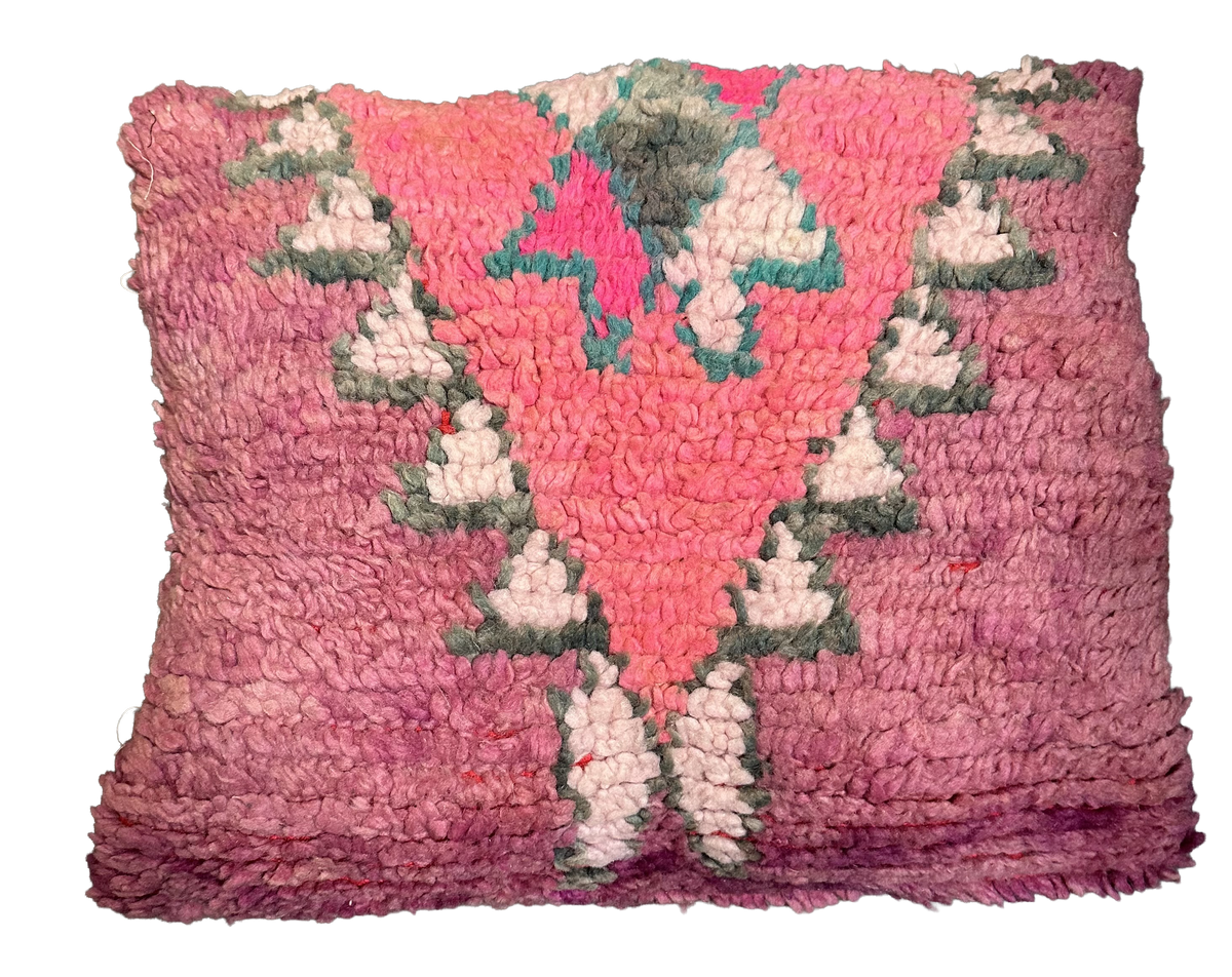 Marokkaans kussen - paars + roze mix - 50 x 40 cm