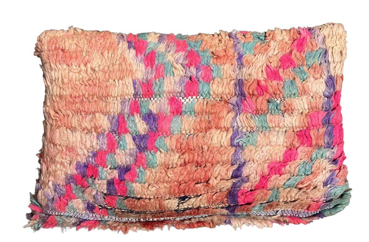 Marokkaans kussen - multi roze mix - 60 x 35 cm