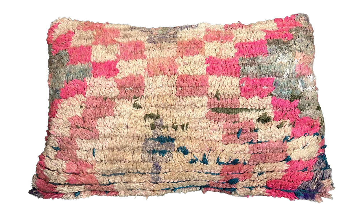 Marokkaans kussen - multi roze mix - 60 x 40 cm