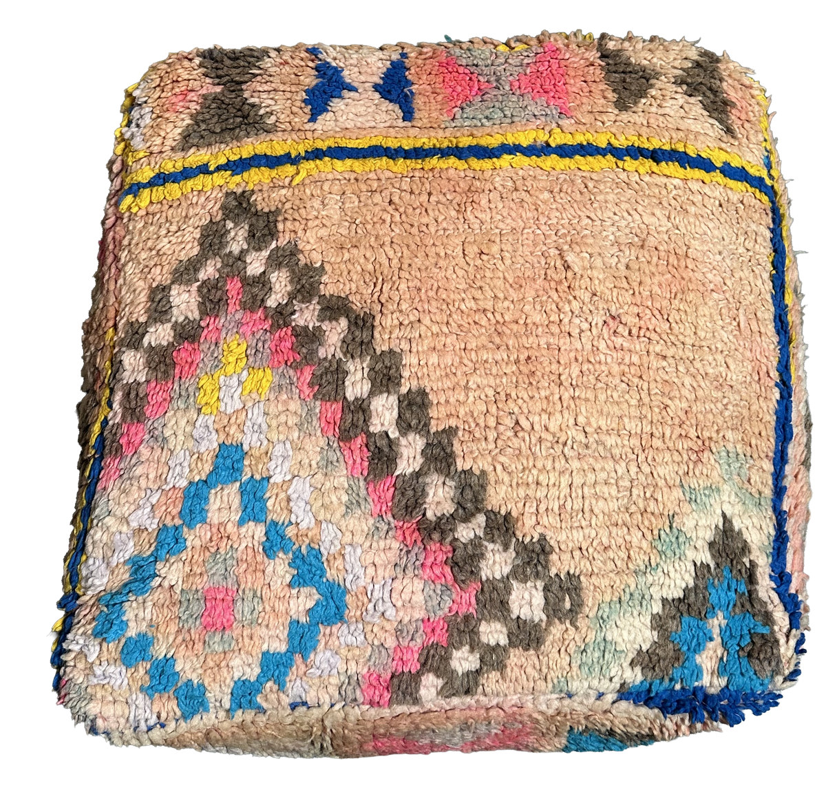 Marokkaanse Boujaad / kelim poef - multicolor