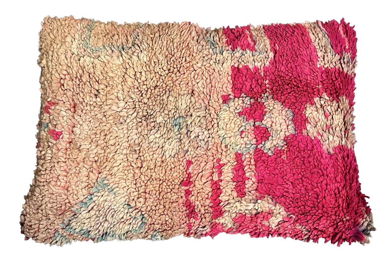 Marokkaans kussen - multi roze mix - 60 x 40 cm