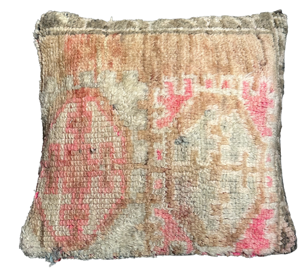 Marokkaans kussen - blush + taupe mix - 45 x 45 cm
