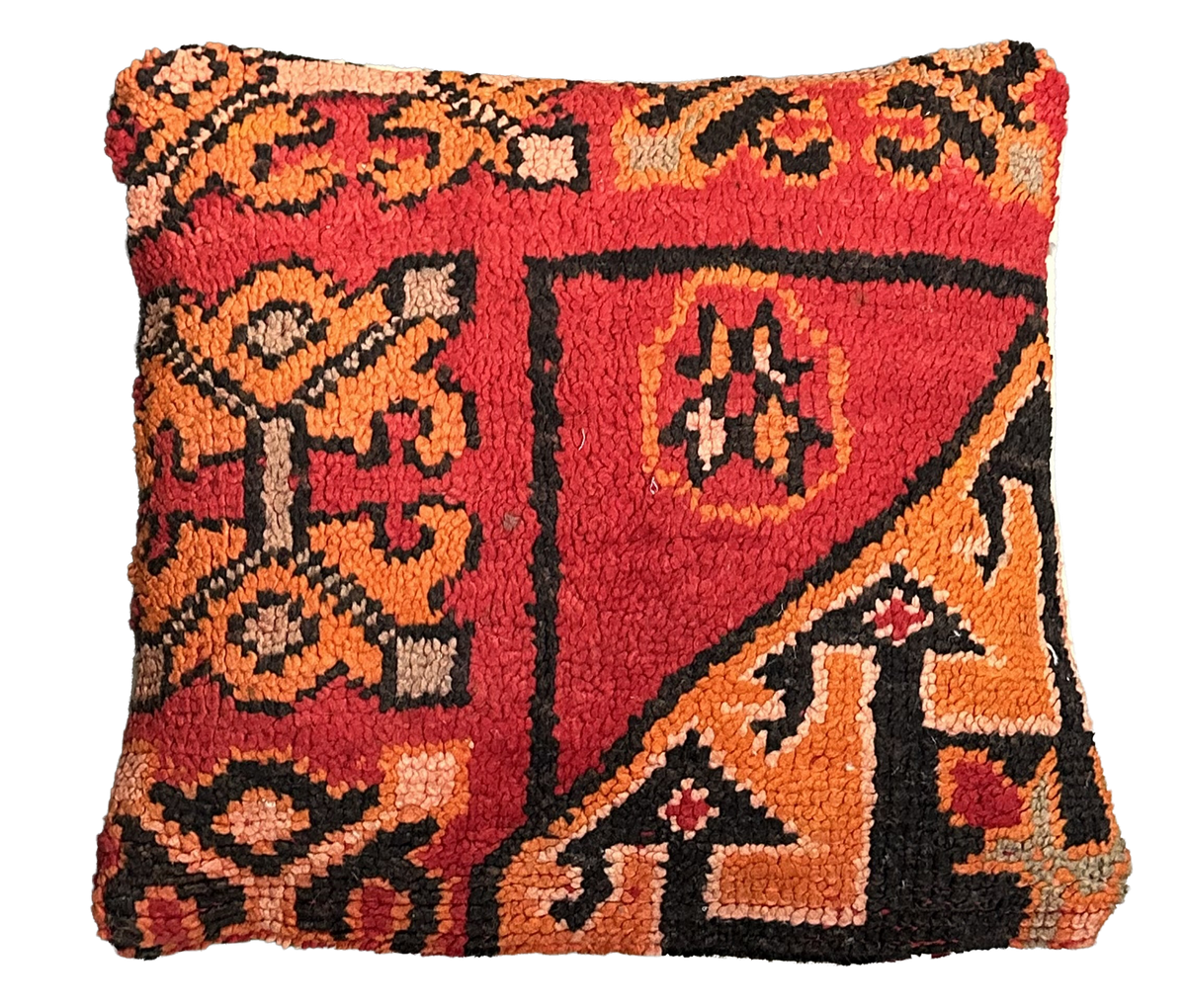 Marokkaans kussen - rood mix - 45 x 40 cm