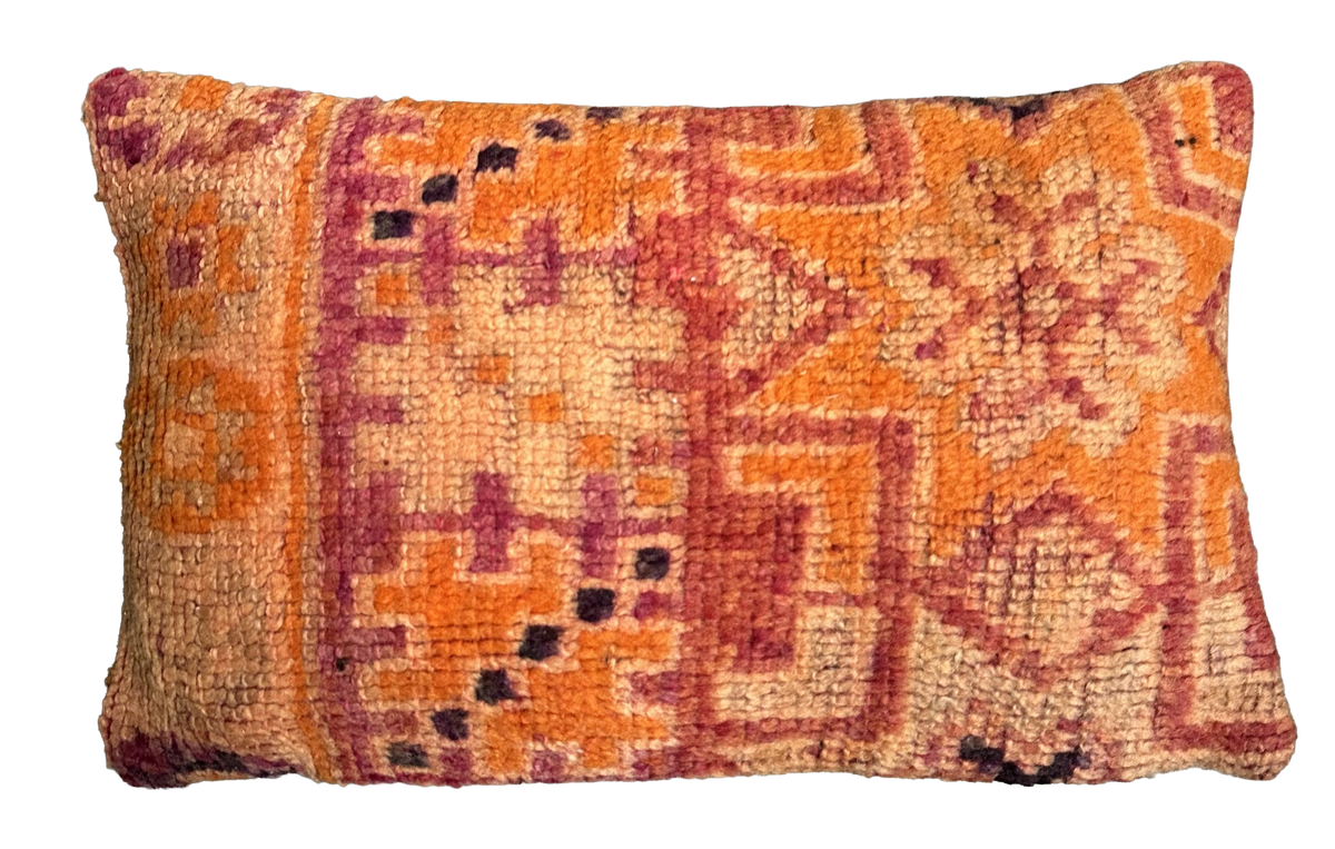 Marokkaans kussen - oranje mix - 60 x 35 cm