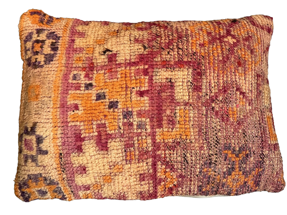 Marokkaans kussen - oranje mix - 55 x 40 cm
