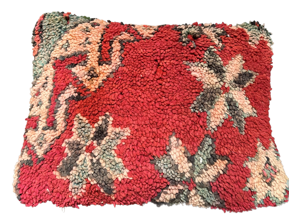Marokkaans kussen - rood mix - 45 x 35 cm