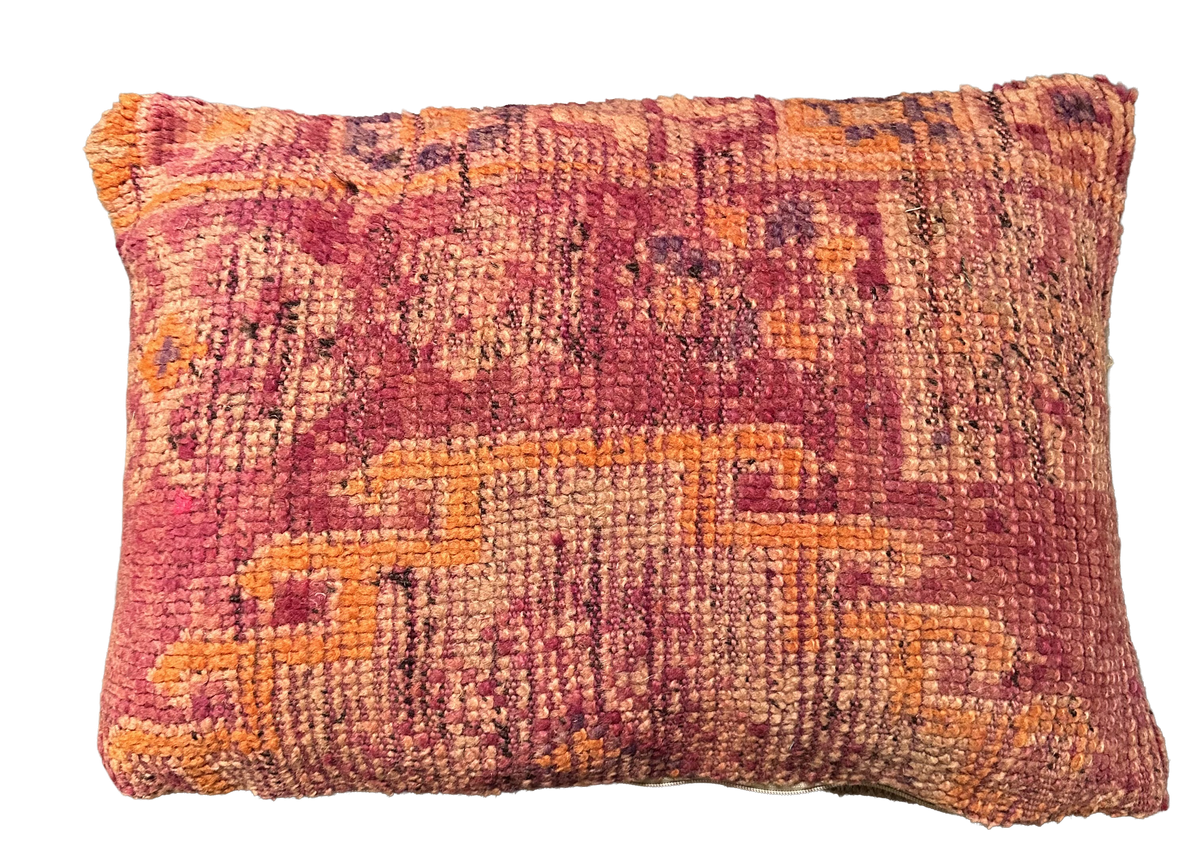 Marokkaans kussen - oranje mix - 60 x 40 cm