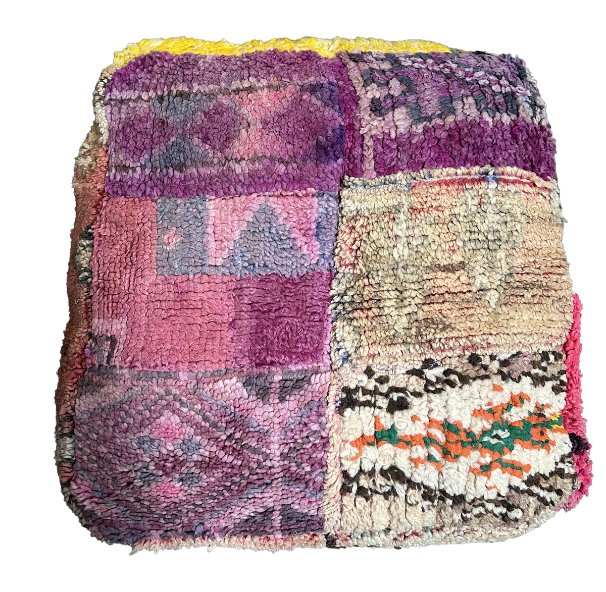 Marokkaanse Boujaad / kelim poef - multicolor