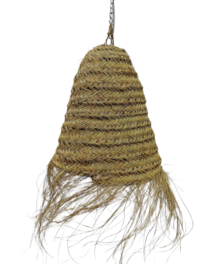 Hanglamp gevlochten - naturel - hoogte 50 cm