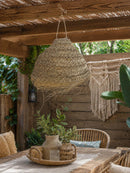 Hanglamp gevlochten - naturel - hoogte 35 cm