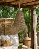 Hanglamp gevlochten - naturel - hoogte 50 cm