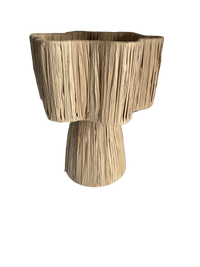 Raffia tafellamp M - naturel - hoogte 31 cm