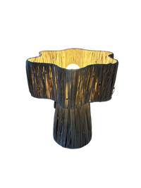 Raffia tafellamp M - naturel - hoogte 31 cm