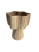 Raffia tafellamp L - naturel - hoogte 34 cm