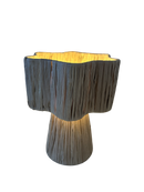 Raffia tafellamp L - naturel - hoogte 34 cm