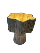 Raffia tafellamp L - naturel - hoogte 34 cm