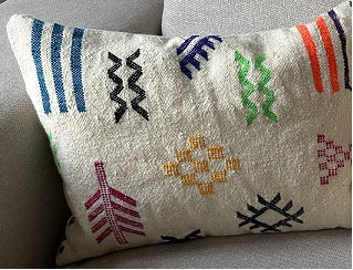 Marokkaans kussen -  wit Amazigh - 60 x 40 cm