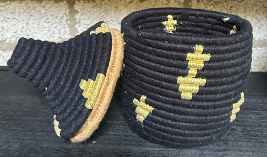 Berber mand S - zwart+goud