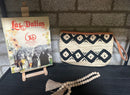 Rieten boho Clutch  - naturel met zwart
