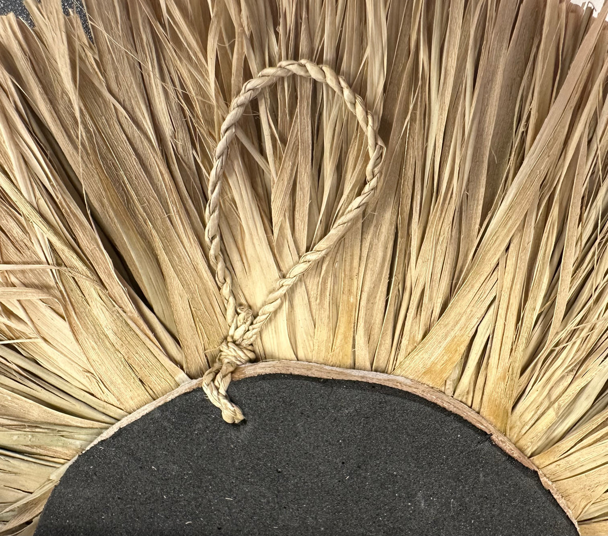 Wandhanger zeegras met schelpen - dia 23 cm