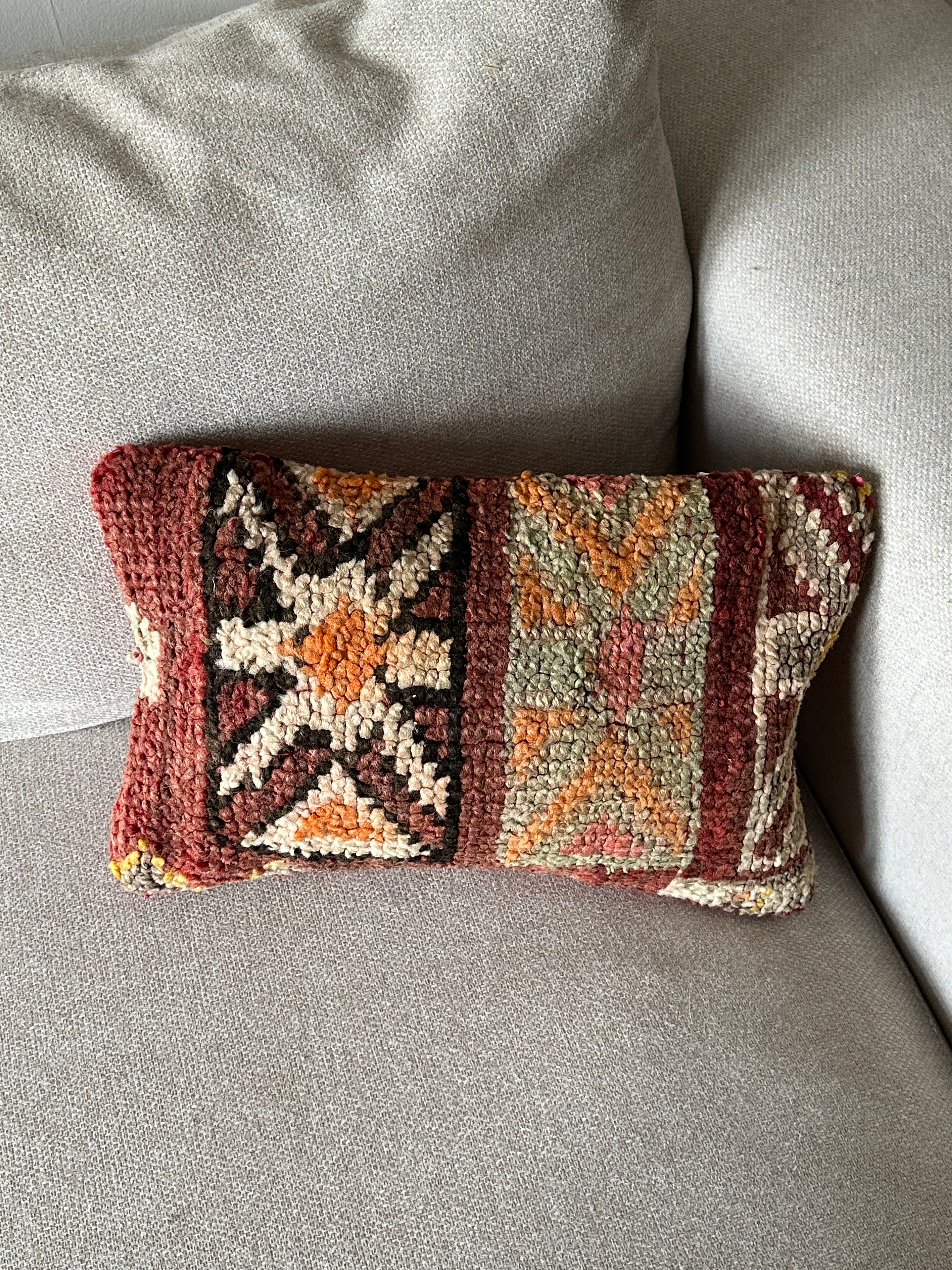Marokkaans Berber / Kelim kussen - multi-colour Ster - 45 x 30 cm