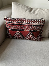 Marokkaans Berber kussen - mix rood - 55 x 35 cm