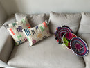 Berber schaal - roze mix + ster en pompoms - Ø 36 cm