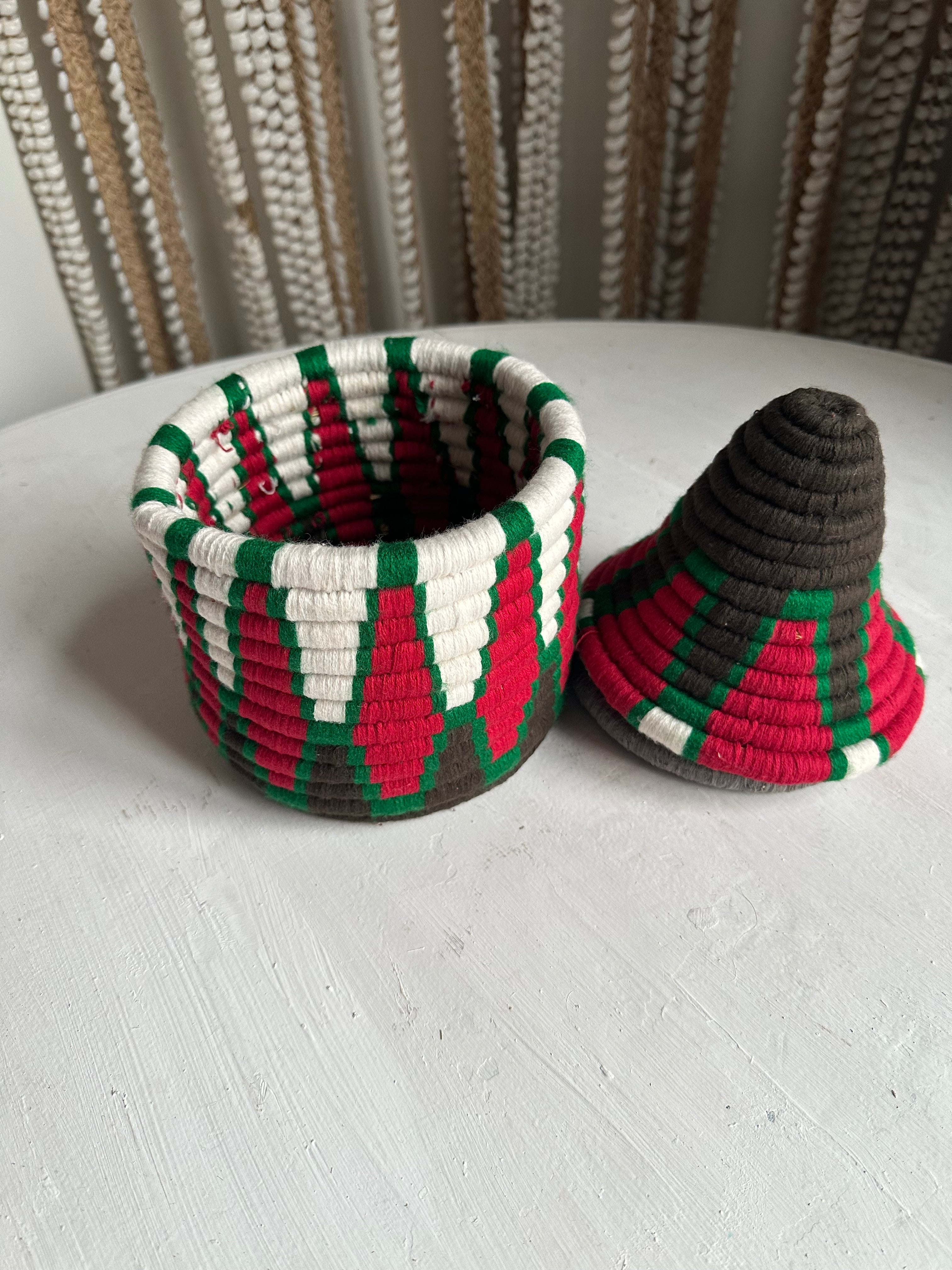 Berber mand S - multi triangel rood/wit/groen