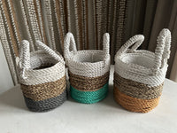 Zeegras manden set van 3 stuks – Wit/Naturel/Grijs