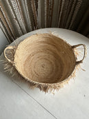 Raffia mand franjes - naturel