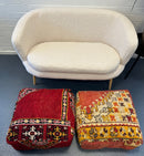 Marokkaanse Boujaad / kelim poef - multicolor rood