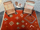 Marokkaans Boujaad vloerkleed - oranje/rood - 247 x 170 cm