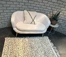 Marokkaans Boujaad vloerkleed - wit + zwart - 163 x 122 cm