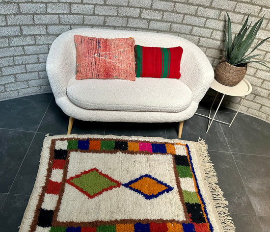 Marokkaans Boujaad vloerkleed - multicolor - 133 x 97 cm