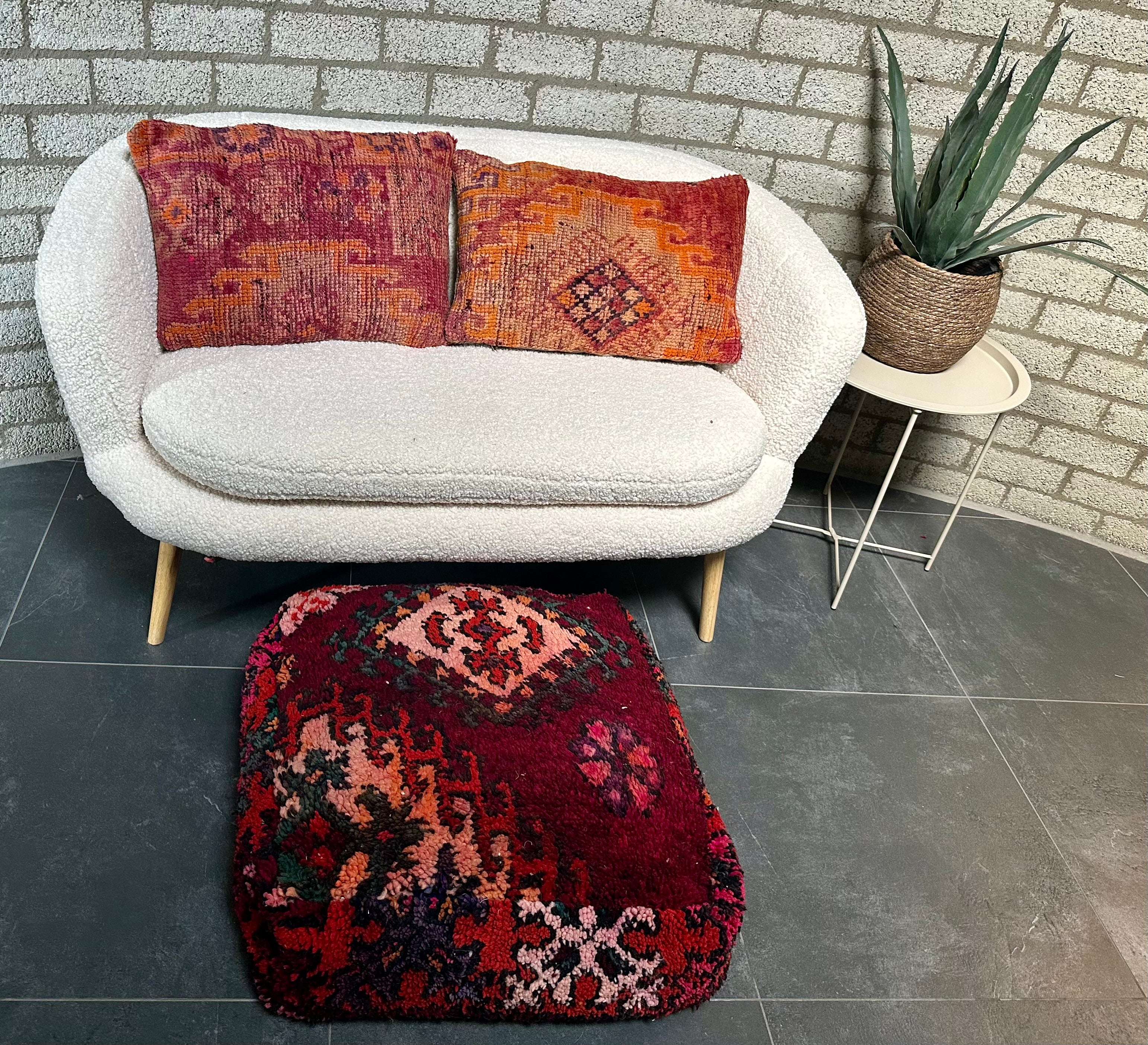 Marokkaans kussen - oranje mix - 60 x 40 cm