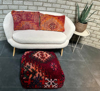Marokkaans kussen - oranje mix - 60 x 35 cm