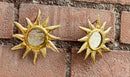 Messing spiegeltje Zonnebloem - S
