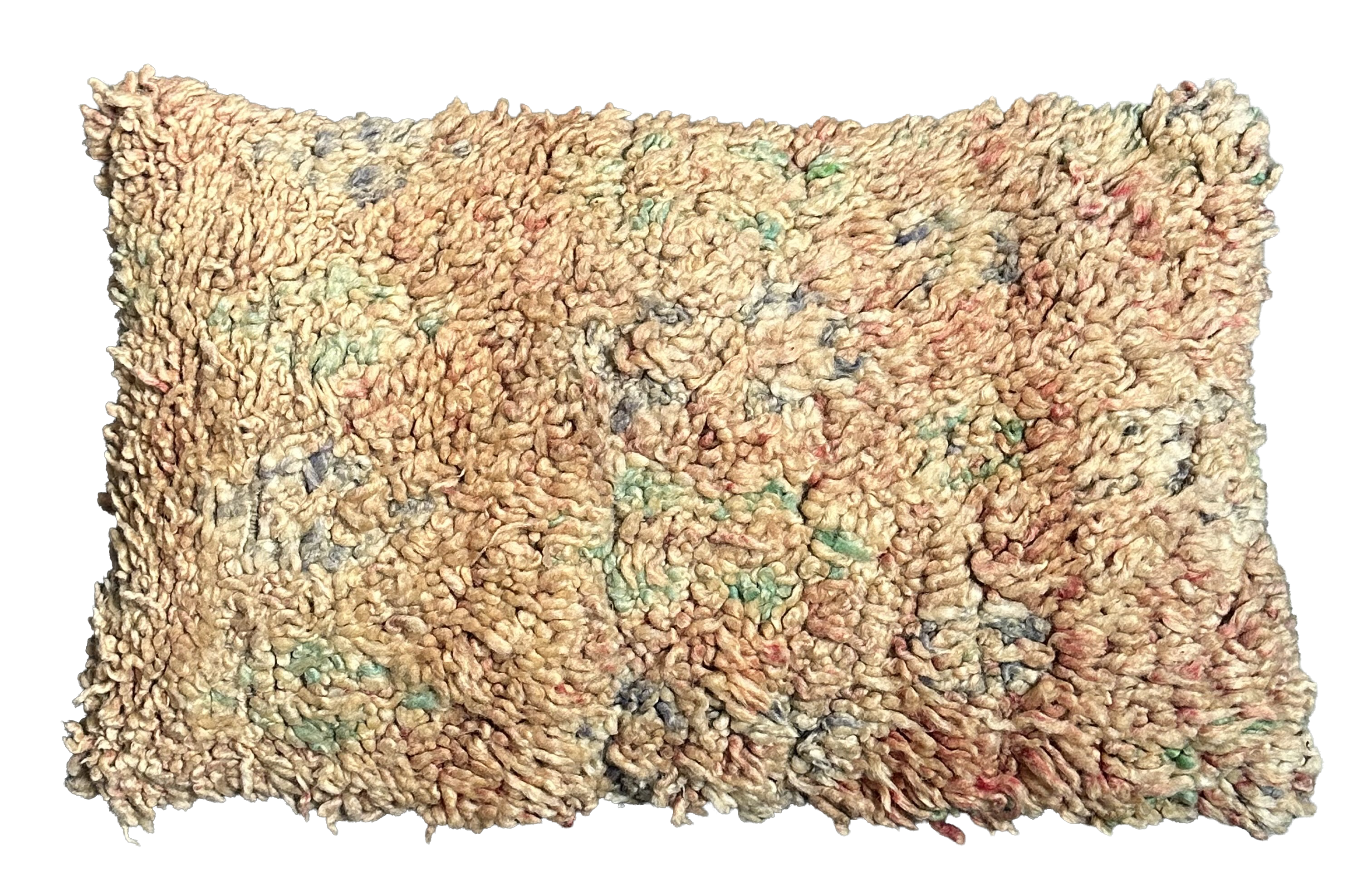 Marokkaans kussen - nude + multicolor - 60 x 35 cm
