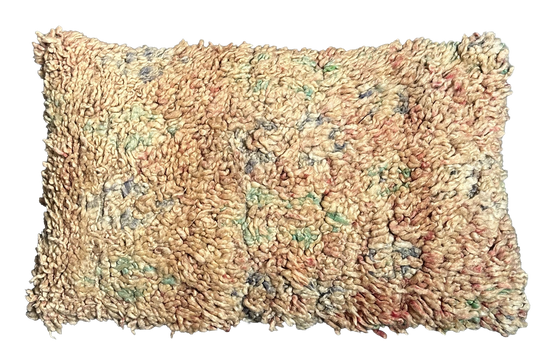 Marokkaans kussen - nude + multicolor - 60 x 35 cm