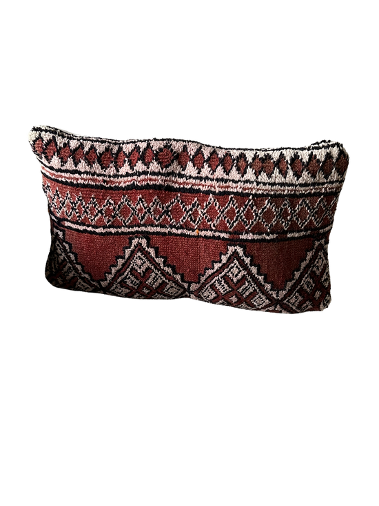Marokkaans Berber kussen - mix rood - 55 x 35 cm